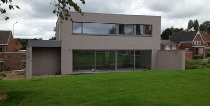 Nieuwbouw woning in houtskeletbouw te Ophasselt (Oost-vlaanderen)